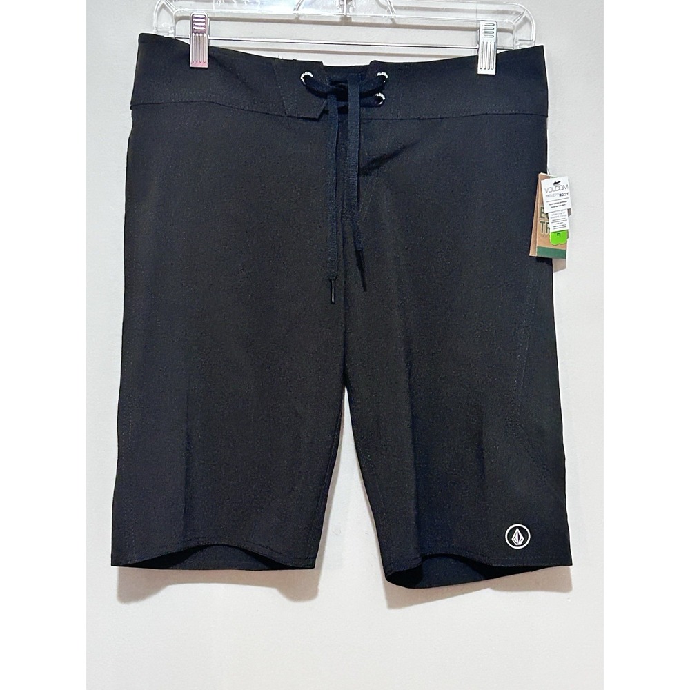 VOLCOM Mod-Tech Board‎ Beach Shorts Men's Size S Black Polyester - Solid Black